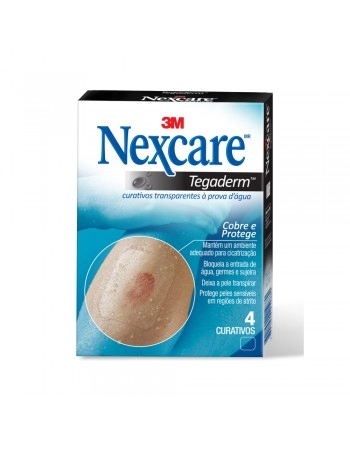 CURATIVO TRANSPARENTE TEGADERM SEM PAD NEXCARE 4 UN/ HB004384945