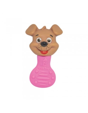 MORDEDOR E CHOCALHO CACHORRO ROSA/100-311