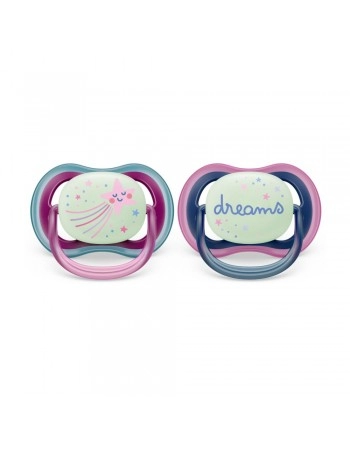 CHUP ULTRA AIR NOTURNA DUPLA DECORADA 6-18M AZUL E ROSA/SCF376/14