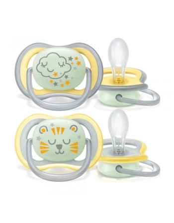 CHUP ULTRA AIR NOTURNA DUPLA DECORADA 18M+ AMARELA/SCF376/01