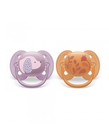 CHUP ULTRA SOFT DUPLA DECORADA 6-18M LARANJA E ROSA/SCF091/18
