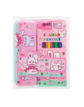 KIT ESCOLAR COLORIR COM ESTOJO METALICO SORT./SCB16