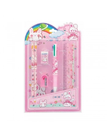 KIT ESCOLA COM CANETAS 4 CORES SORT./SCB51