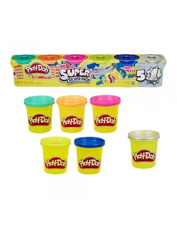 PLAY-DOH SUPER SILVER GOLD PACK C/6 AST V2 / G1740