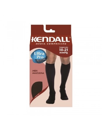 MEIA KENDALL MEDIA COMPRESSAO 3/4 MASCULINA PRETA M/411812