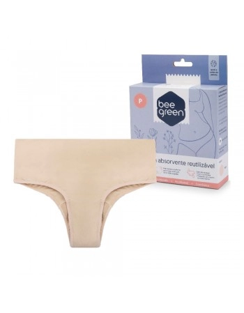 CALCINHA ABSORVENTE REUTILIZAVEL BEGE TAM M/CALBGM