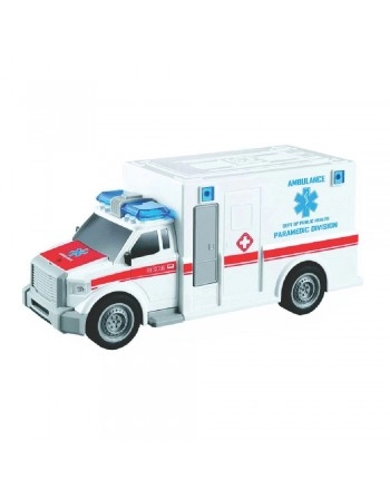 AMBULÂNCIA DE RESGATE C/ LUZ, SOM E FRICÇÃO 1:20/639