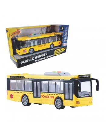 ÔNIBUS ESCOLAR C/LUZ, SOM E FRICÇÃO 1:16/627