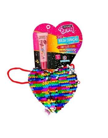 STYLEBOLSA GLITTER CORAÇÃO COM GLOSS LABIAL SORT/MK100