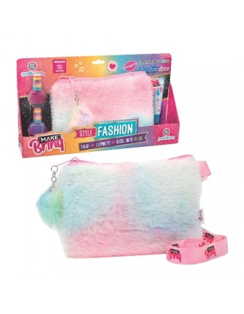 STYLE FASHIONBOLSA PLUSH COM ESMALTE, GLOSS LABIAL, SET DE SOMBRA E BLUSH/MK104