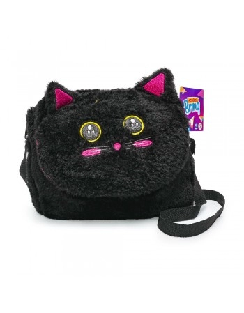 BOLSA PELÚCIA GATINHO PRETO / SCB117
