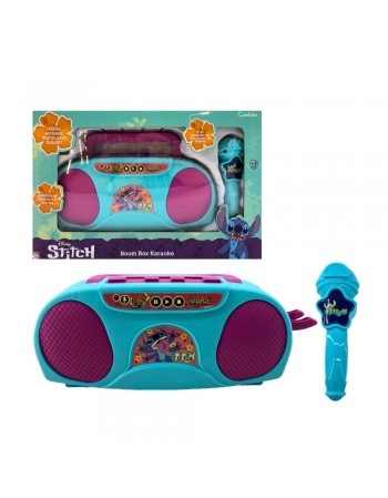 BOOMBOX KARAOKE STITCH INFANTIL - PILHAS INCLUSAS/3271