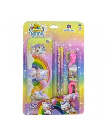 KIT ESCOLAR COM ESTOJO METÁLICO / SCB84