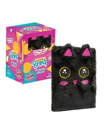DISPLAY C/6 CADERNOS PELÚCIA GATINHO PRETO /SCB113