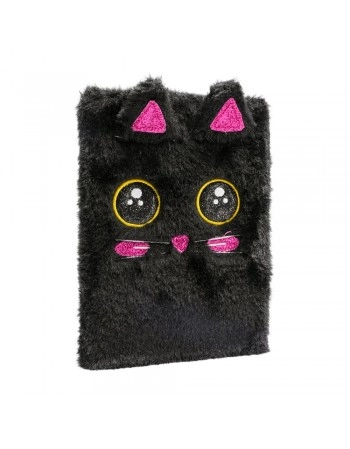 DISPLAY C/6 CADERNOS PELÚCIA GATINHO PRETO /SCB113