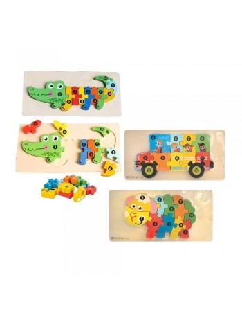 EDUCAPLAY QUEBRA CABEÇA EDUCATIVO DE MADEIRA SORT/BDM55