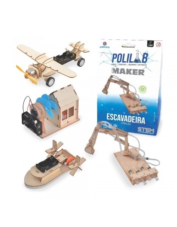 POLILAB MAKER (AVIÃO/ BARCO/ ELEVADOR/ ESCAVADEIRA/ ESTAÇÃO/ ÓRBITA) / BDM08