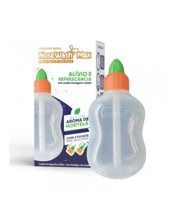 DISPOSITIVO P/LAVAGEM NASAL NOSEWASH MAX PROTECT SENSE 240ML/NWPS240KU