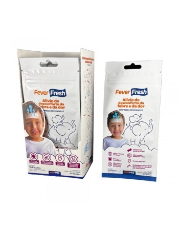 FEVER FRESH COMPRESSA REFRESCANTE - CAIXA COM 10 PACOTES COM 2 UNID. CADA/CRFF10