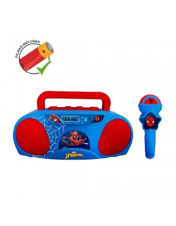 BOOMBOX KARAOKE SPIDERMAN INFANTIL - PILHAS INCLUSAS/5871