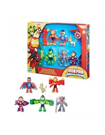 CONJUNTO C/5 FIGURAS HOMEM DE FERRO E AMIGOS/G1255