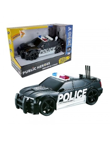 CARRO DE POLÍCIA COM LUZ E SOM 1:20/638