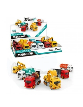 DISPLAY C/ 12 CAMINHAO TRUCK DE CONTRUCAO COM FRICÇÃO SORT/984