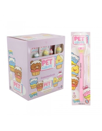 DISPLAY C/ 24 CANETA GEL PET CAKES C/ AROMA DE BAUNILHA/SCB200