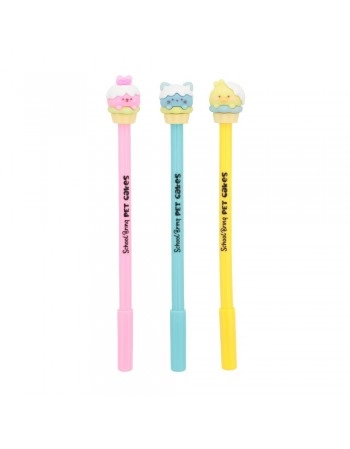 DISPLAY C/ 24 CANETA GEL PET CAKES C/ AROMA DE BAUNILHA/SCB200