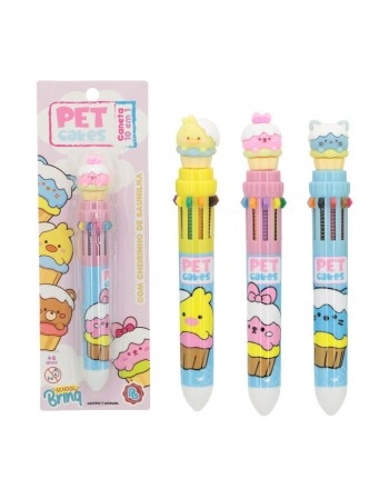 DISPLAY C/ 24 CANETA GEL 10 EM 1 PET CAKES C/ AROMA DE BAUNILHA/SCB203