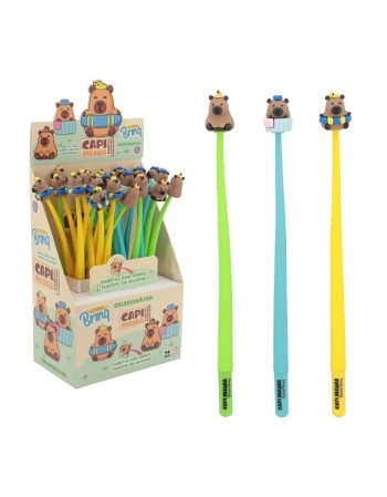 DISPLAY C/ 24 CANETA GEL CAPIVARA CAPI MANIA/SCB212