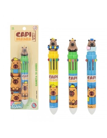 DISPALY C/24 CANETA GEL 10 EM 1 CAPIVARA CAPI MANIA/SCB215