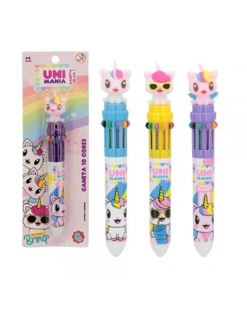 DISPLAY C/ 24 CANETA GEL 10 EM 1 UNICÓRNIO UNIMANIA/SCB221