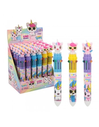 DISPLAY C/ 24 CANETA GEL 10 EM 1 UNICÓRNIO UNIMANIA/SCB222