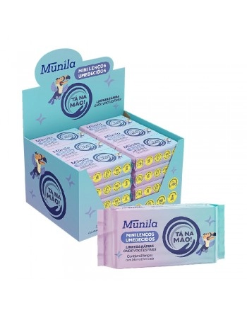 LENÇO UMEDECIDO TÁ NA MÃO MINI DISPLAY C/24 MUNILA/834