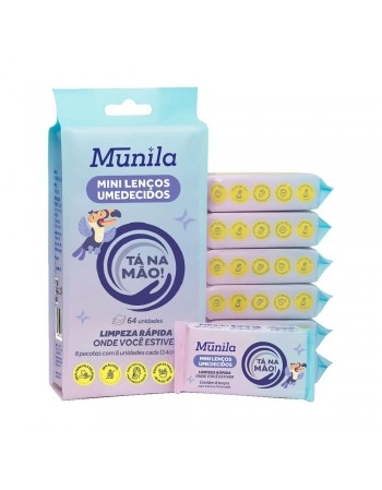 LENÇO UMEDECIDO TÁ NA MÃO PACK C/8 MUNILA/833