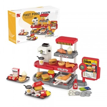 BRINQUEDO INFANTIL KIT MINI FAST FOOD 36 PEÇAS/1993