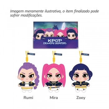 CHAVEIRO DE PELUCIA HUNTRIX, GUERREIRAS DO K-POP / 5340