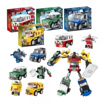 DISPLAY C/12 BLOCOS DE MONTAR CARROS CITY SORT/2323