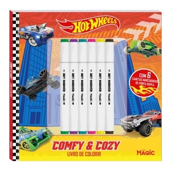 HOT WHEELS - COMFY AND COZY - PARA COLORIR C/ 6 CANETINHAS/84259