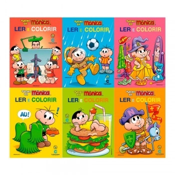 LIVRO LER E COLORIR TURMA DA MONICA C/12