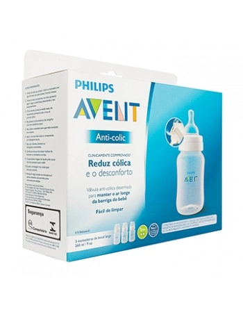 PACK MAMAD ANTI COL C/3 260ML TRANSP/SCF813/37