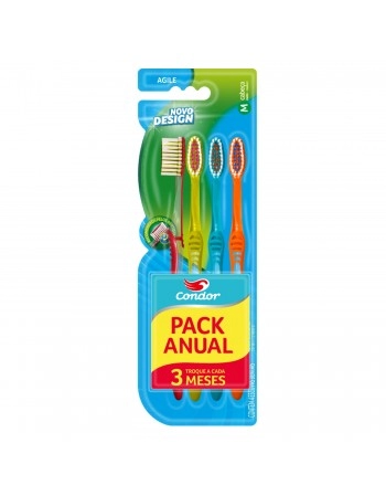 ESCOVA DE DENTE AGILE C/04 / 8117-0 / 972101