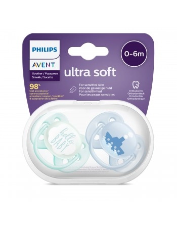 CHUP ULTRA SOFT DUPLA 0-6 MENINO/SCF222/01