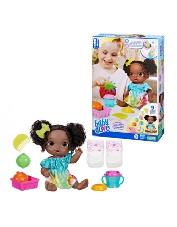 BABY ALIVE HORA DO SUCO NEGRA/F7358